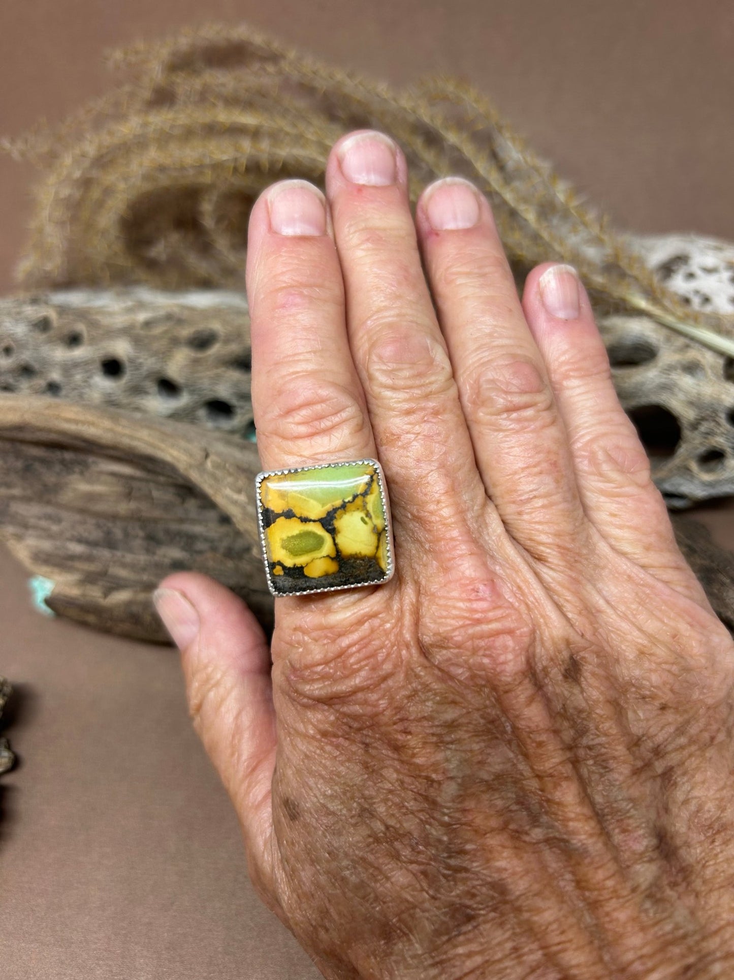 Hubei Polychrome Turquoise Ring - Taylor Made Silver