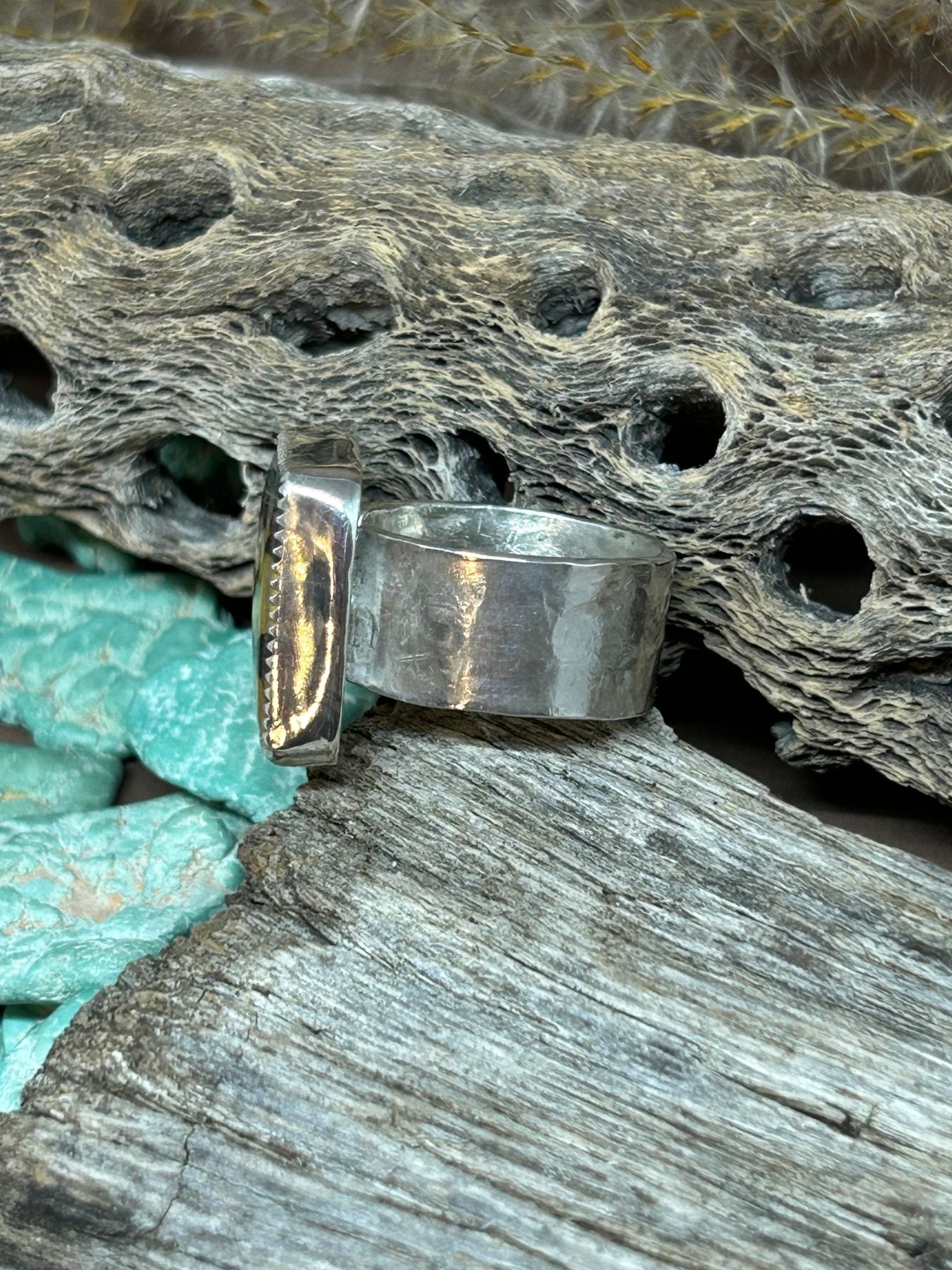 Hubei Polychrome Turquoise Ring - Taylor Made Silver
