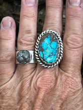 Load image into Gallery viewer, Moon River Turquoise Triple Shank Ring
