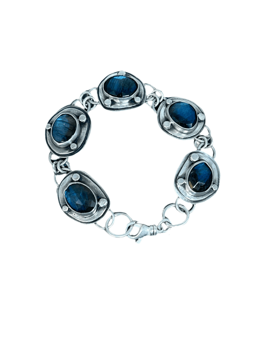 Labradorite Sterling Silver Beacelet - Taylor Made Silver
