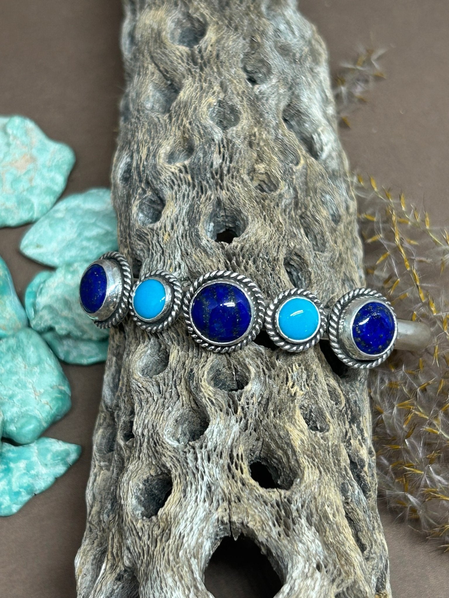Lapis Sleeping Beauty Cuff - Taylor Made Silver