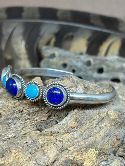 Lapis Sleeping Beauty Cuff - Taylor Made Silver