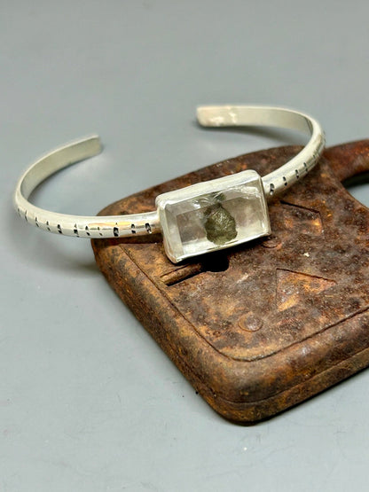 Marcasite In Quartz Sterling Silver Cuff Bracelet - Taylor Made Silver