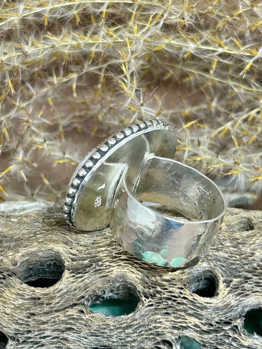 Mine Number 8 Turquoise Sterling Silver Ring - Taylor Made Silver