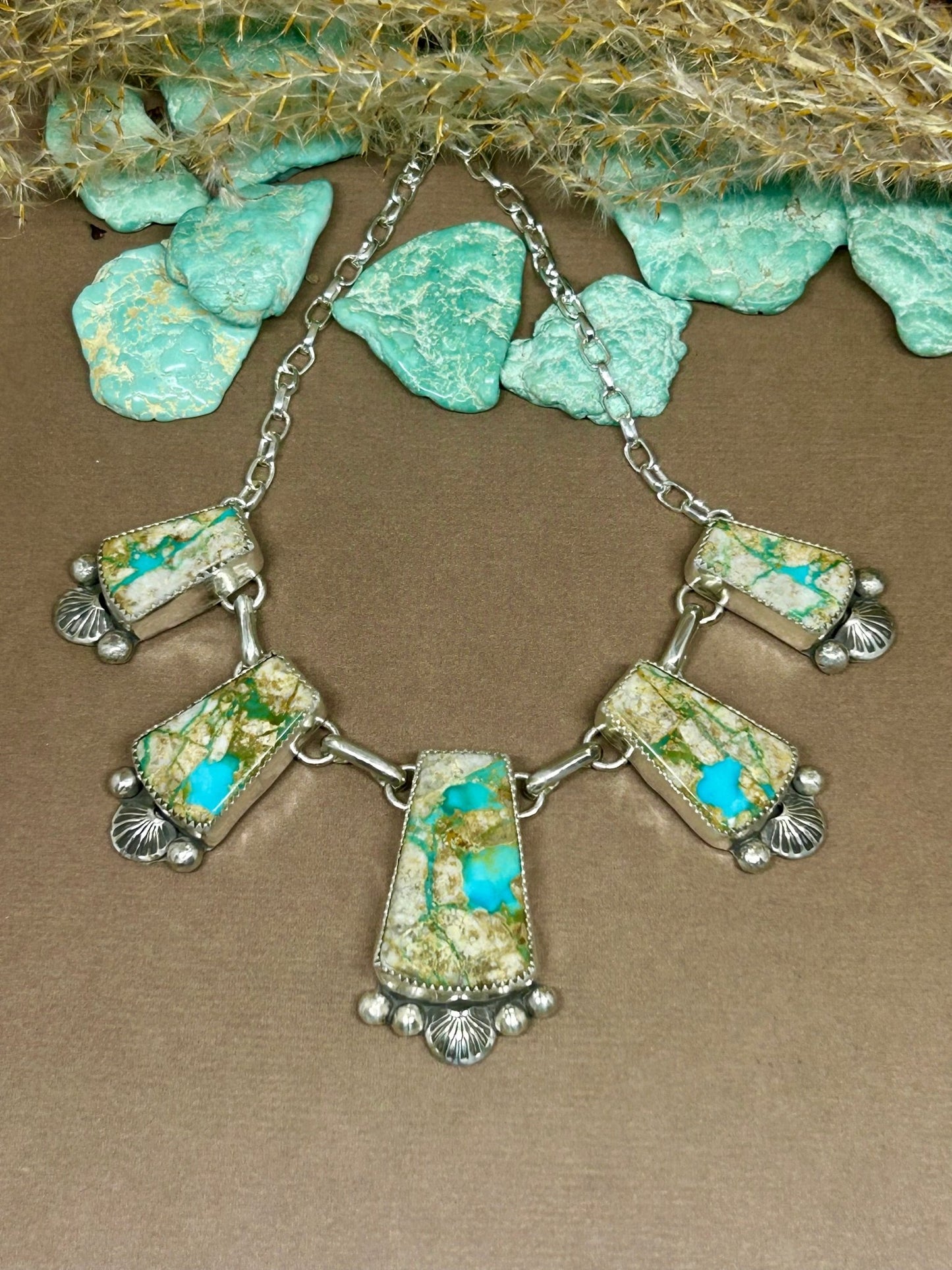 Montezuma Royston Turquoise Sterling Silver Necklace - Taylor Made Silver