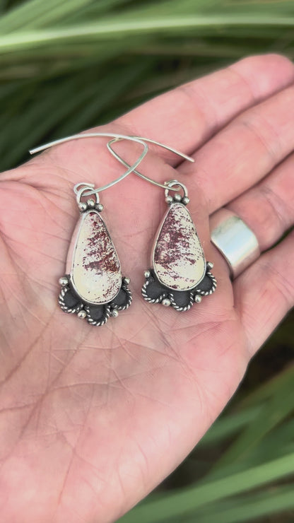 Red Buffalo Sterling Silver Earrings