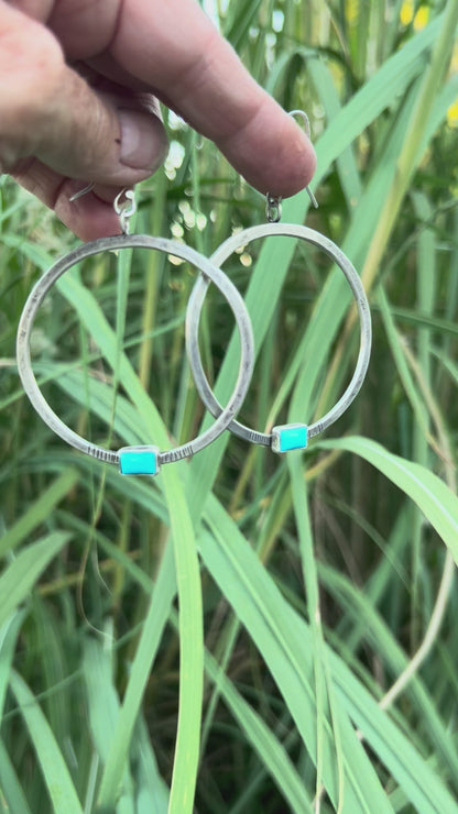 Hoop Earrings Campitos Turquoise