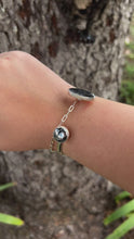 Load and play video in Gallery viewer, Hematite Sterling Silver Reverse Cuff Bracelet
