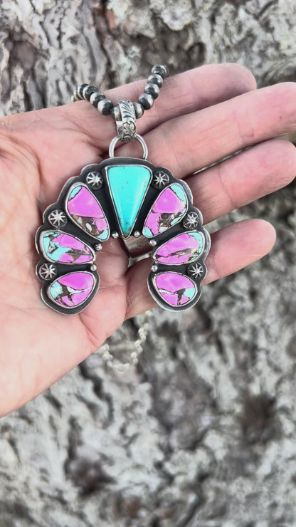 Cowgirl Turquoise Southwestern Naja Pendant