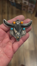 Load and play video in Gallery viewer, Iron Buffalo Longhorn Pendant
