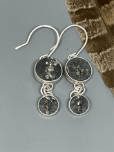 Load image into Gallery viewer, Pyrite In Slate Dangle Earrings - Taylor Made Silver
