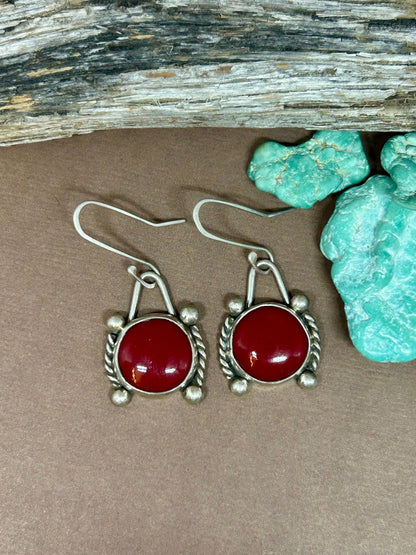 These Rosarita sterling silver dangle earrings are the perfect pop of color! Full of history from mining processes of the past, these earrings are gold infused!