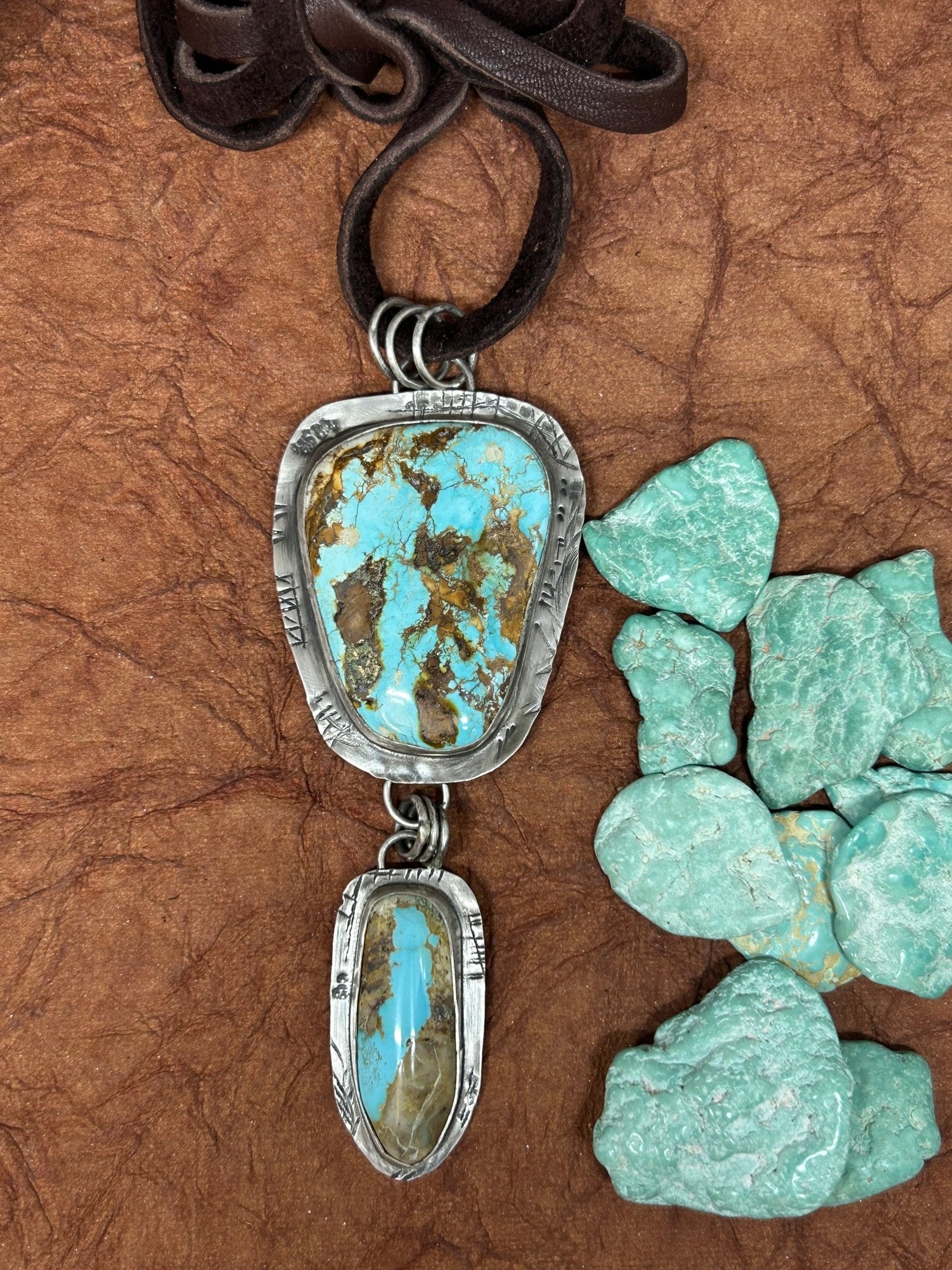 Royston Turquoise Tuff Gurlz Necklace 1 - Taylor Made Silver