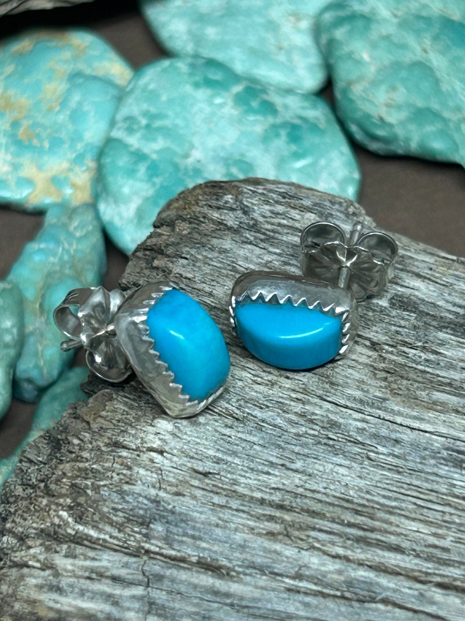 Sleeping Beauty TurquoiseStud Earrings - Taylor Made Silver