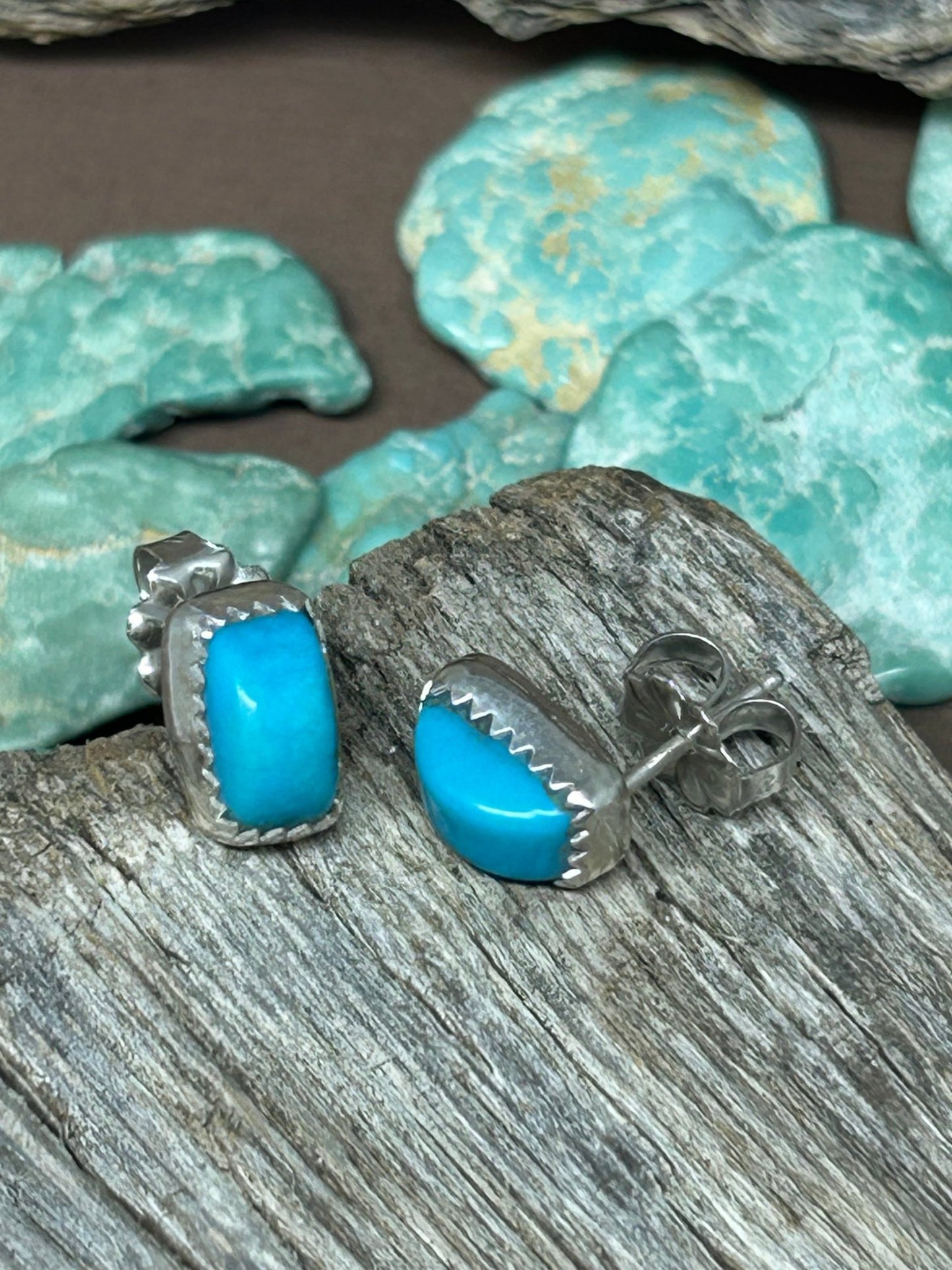 Sleeping Beauty TurquoiseStud Earrings - Taylor Made Silver