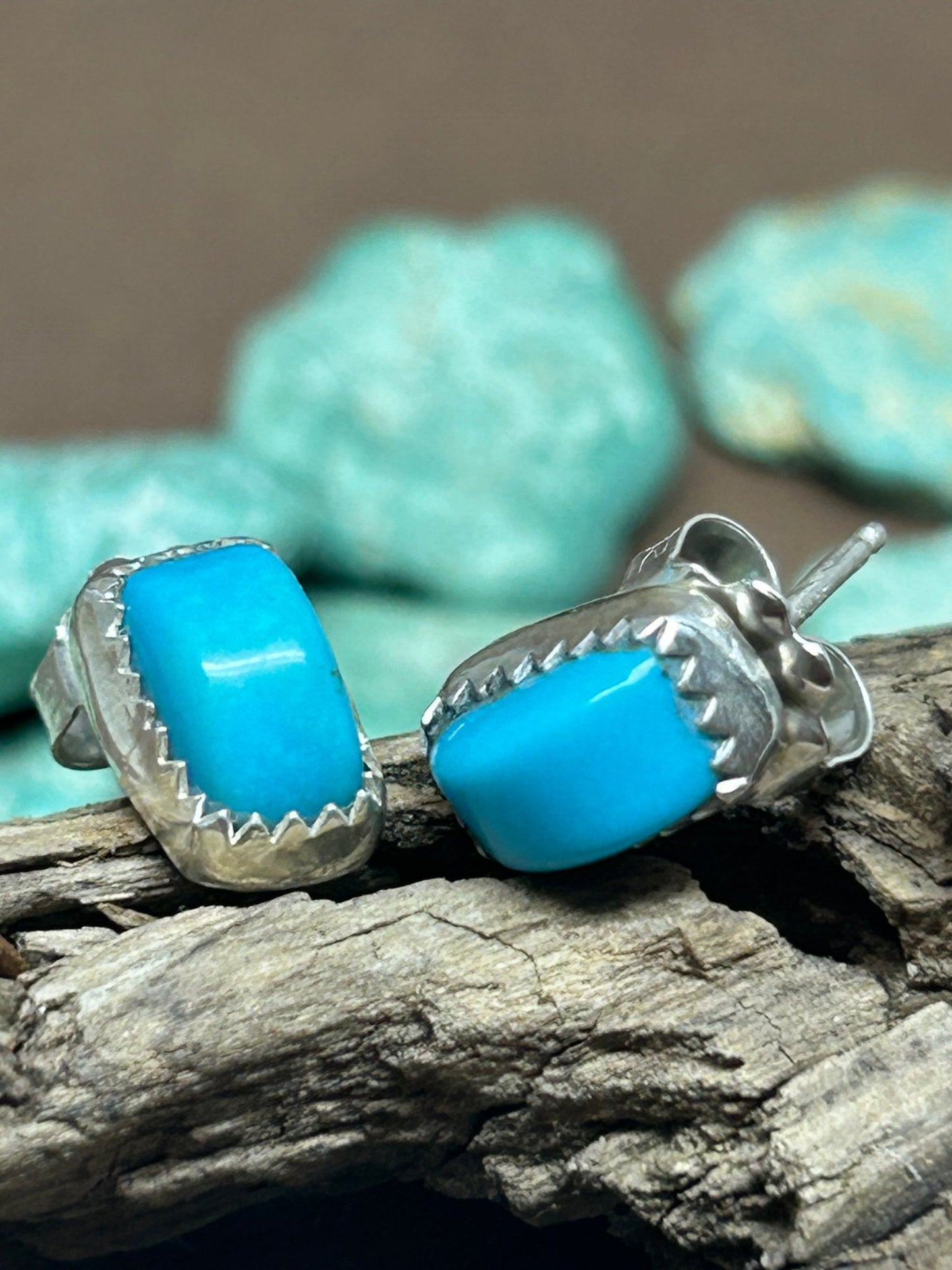 Sleeping Beauty TurquoiseStud Earrings - Taylor Made Silver