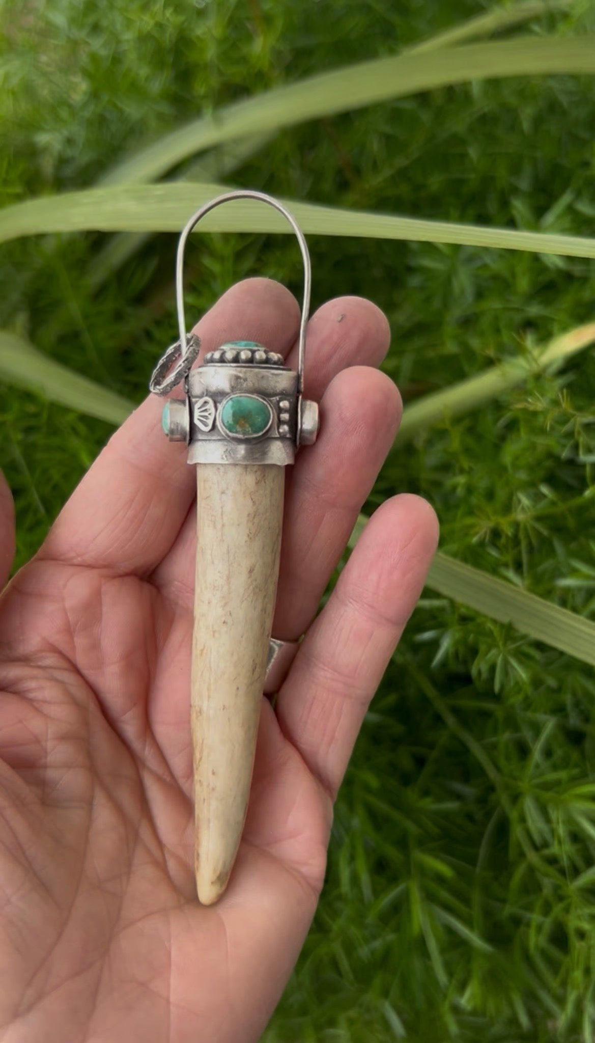 The Strength Antler Natural Royston Turquoise Sterling Silver - Taylor Made Silver