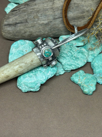 The Strength Antler Natural Royston Turquoise Sterling Silver - Taylor Made Silver
