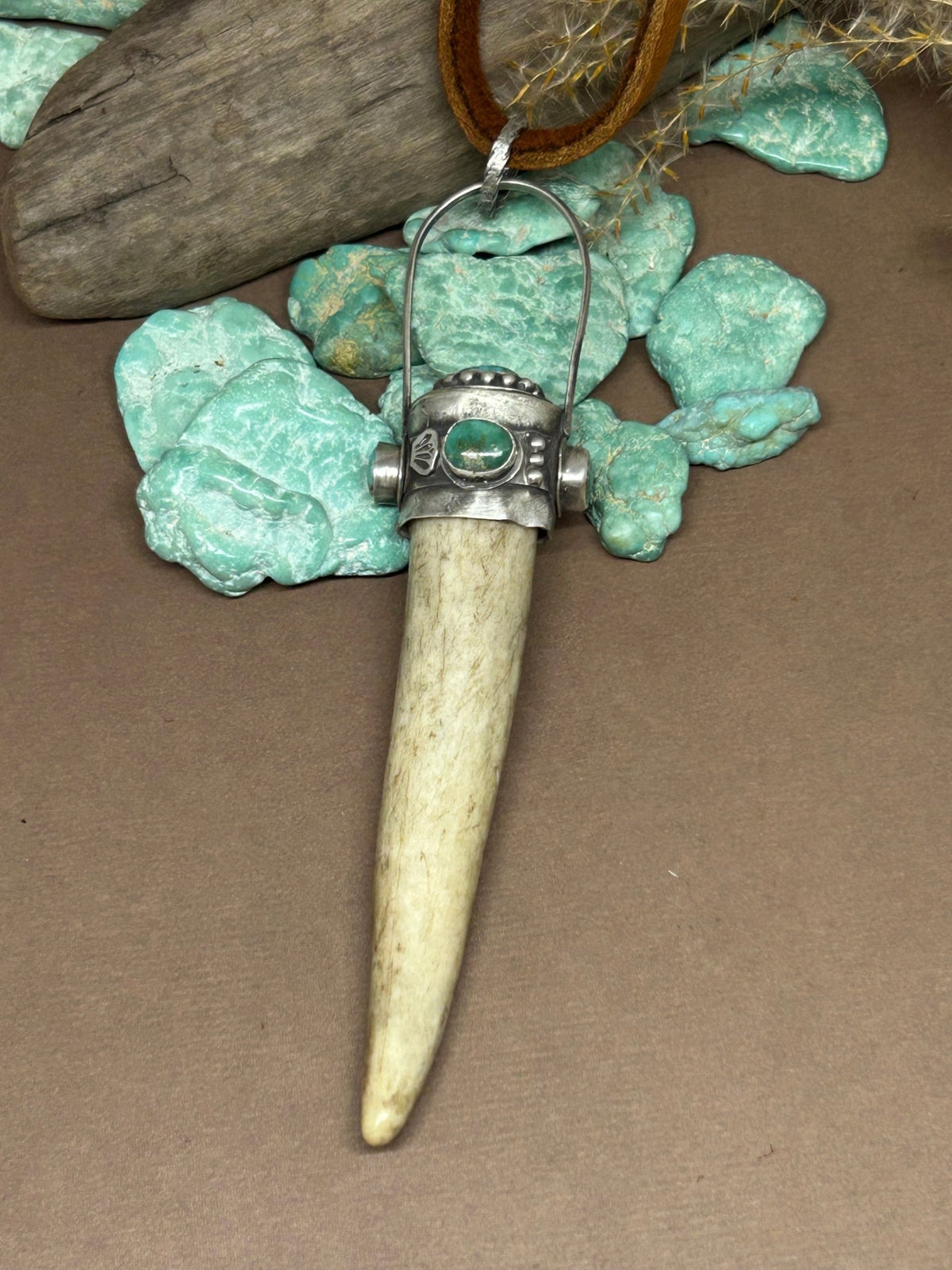 The Strength Antler Natural Royston Turquoise Sterling Silver - Taylor Made Silver