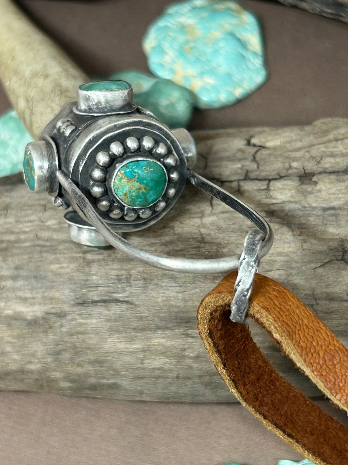 The Strength Antler Natural Royston Turquoise Sterling Silver - Taylor Made Silver