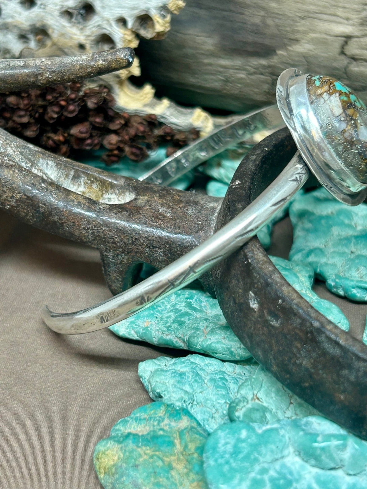 Tuff Gurlz Cuff 2 Sterling Silver Royston Turquoise - Taylor Made Silver