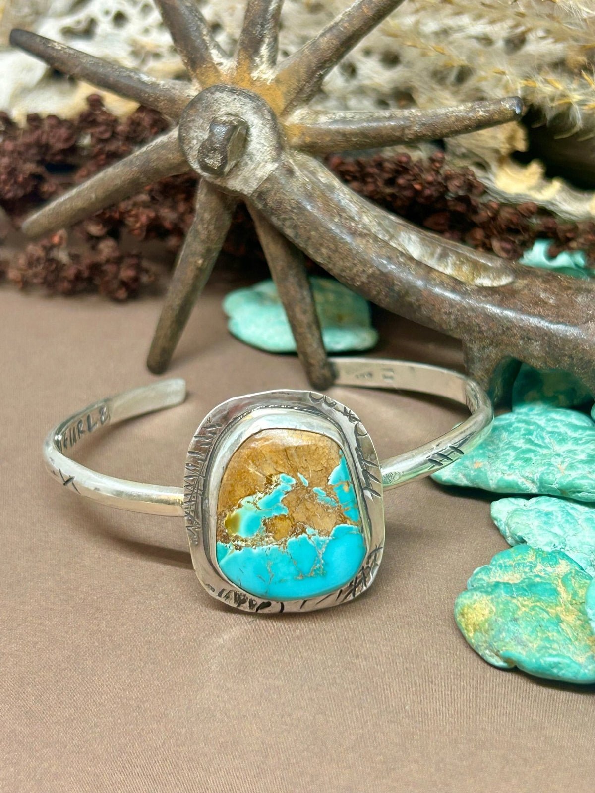 Tuff Gurlz Cuff 3 Silver Royston Turquoise - Taylor Made Silver