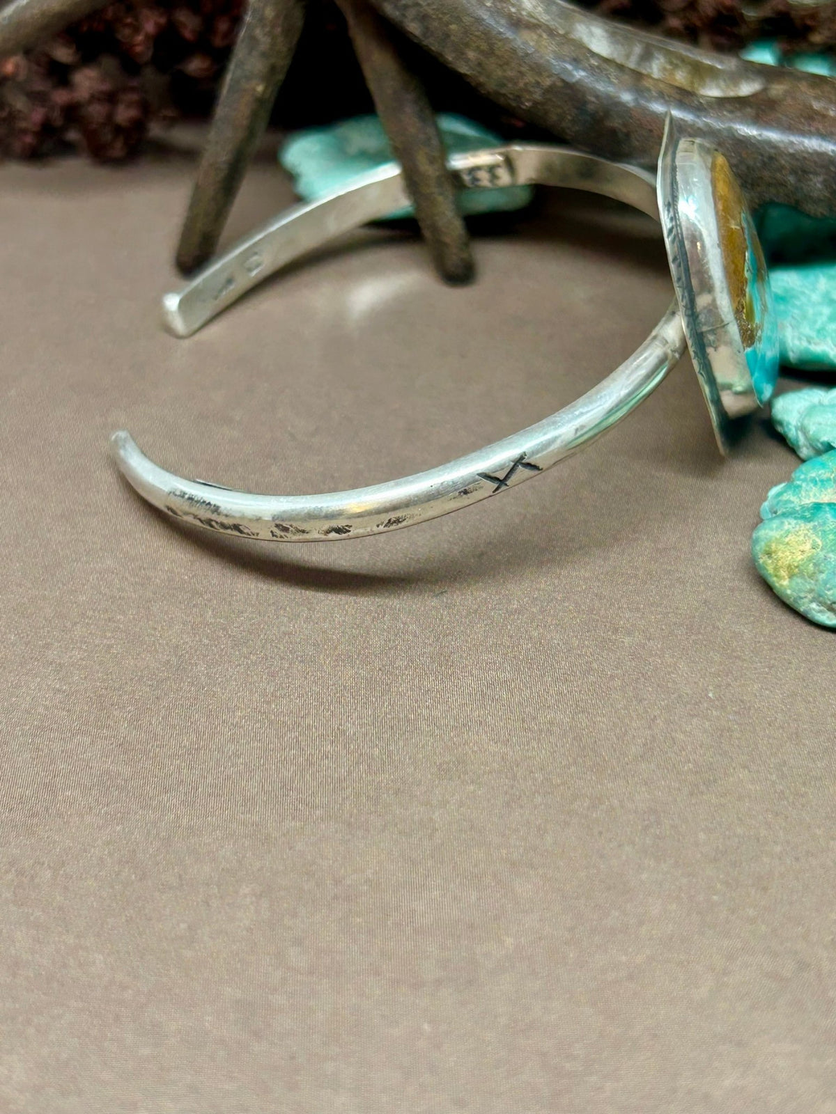 Tuff Gurlz Cuff 3 Silver Royston Turquoise - Taylor Made Silver