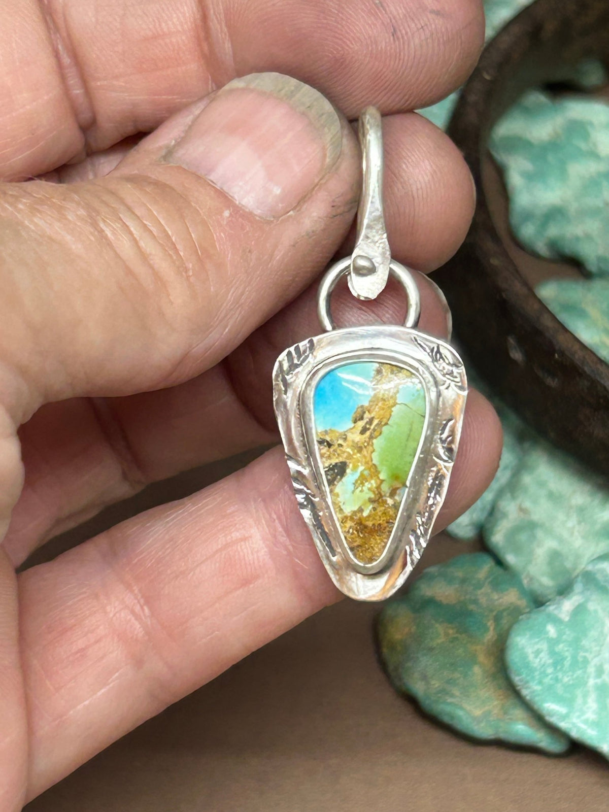Tuff Gurlz Pendant 14 Polychrome Royston Turquoise - Taylor Made Silver