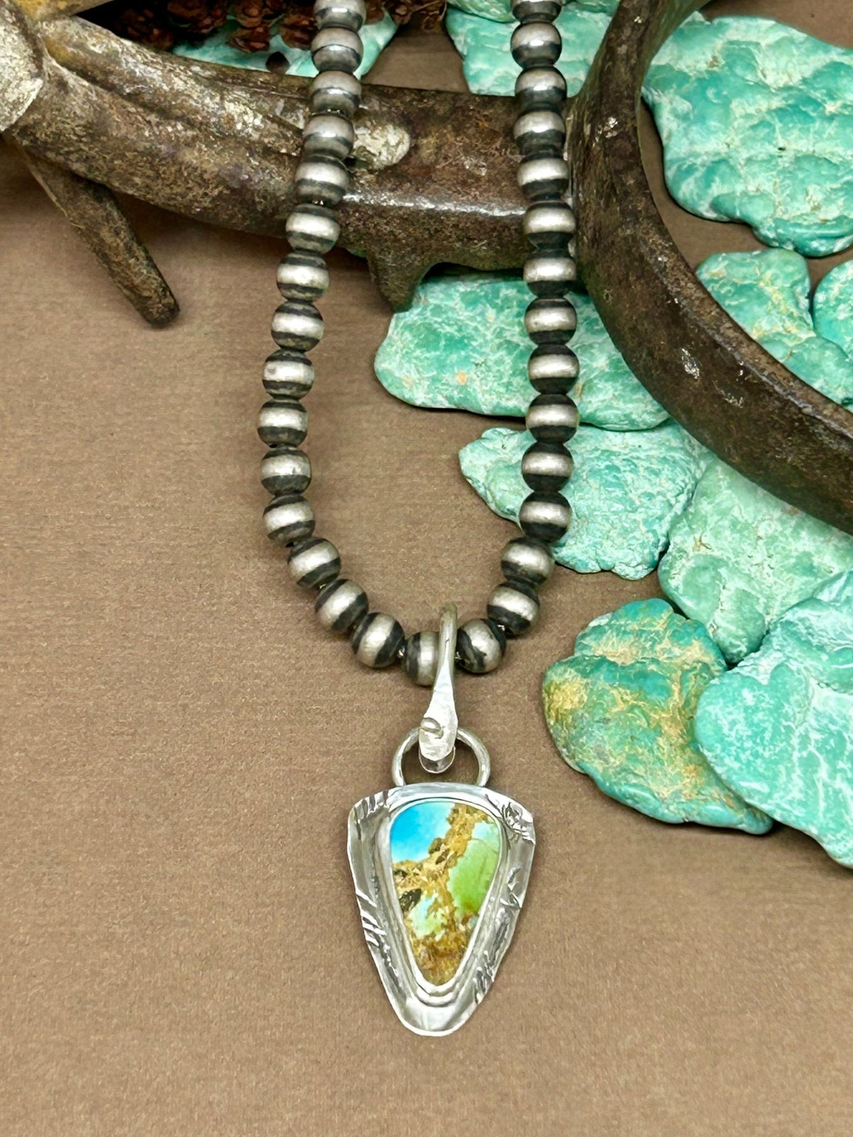 Tuff Gurlz Pendant 14 Polychrome Royston Turquoise - Taylor Made Silver