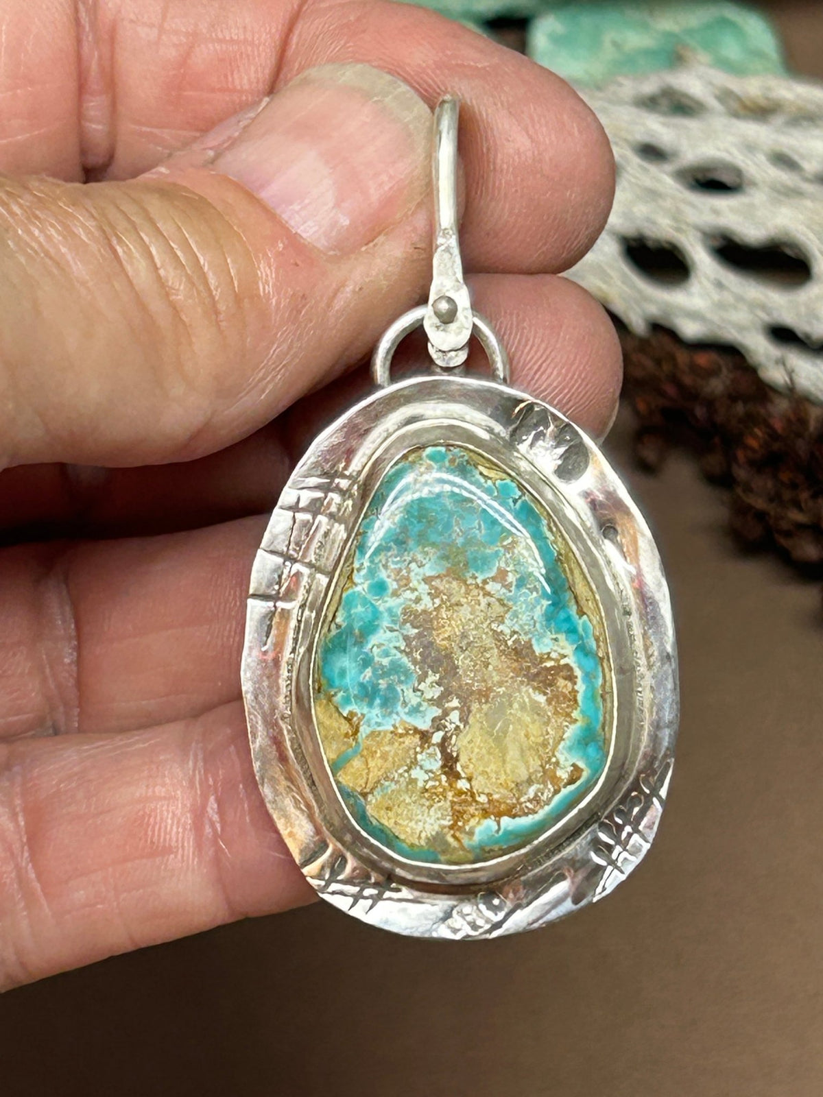 Tuff Gurlz Pendant 2 Royston Turquoise - Taylor Made Silver
