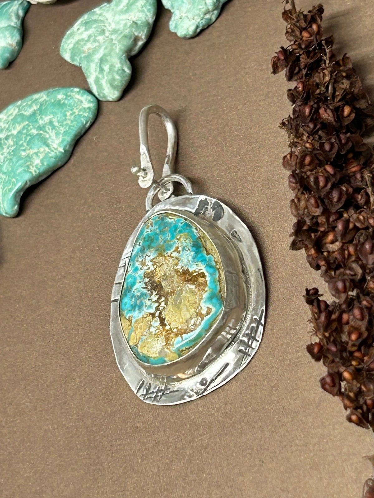 Tuff Gurlz Pendant 2 Royston Turquoise - Taylor Made Silver