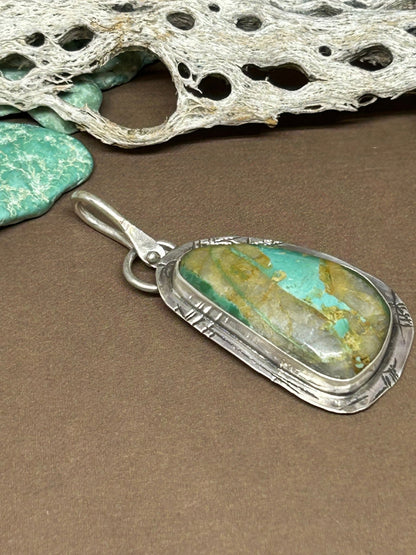 Tuff Gurlz Pendant 4 Sterling Silver Royston Turquoise - Taylor Made Silver
