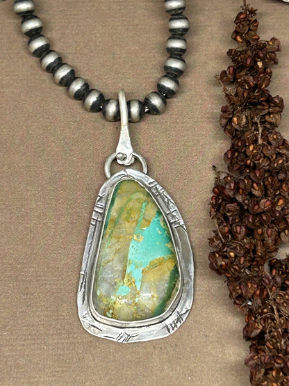 Tuff Gurlz Pendant 4 Sterling Silver Royston Turquoise - Taylor Made Silver