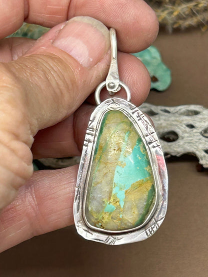 Tuff Gurlz Pendant 4 Sterling Silver Royston Turquoise - Taylor Made Silver