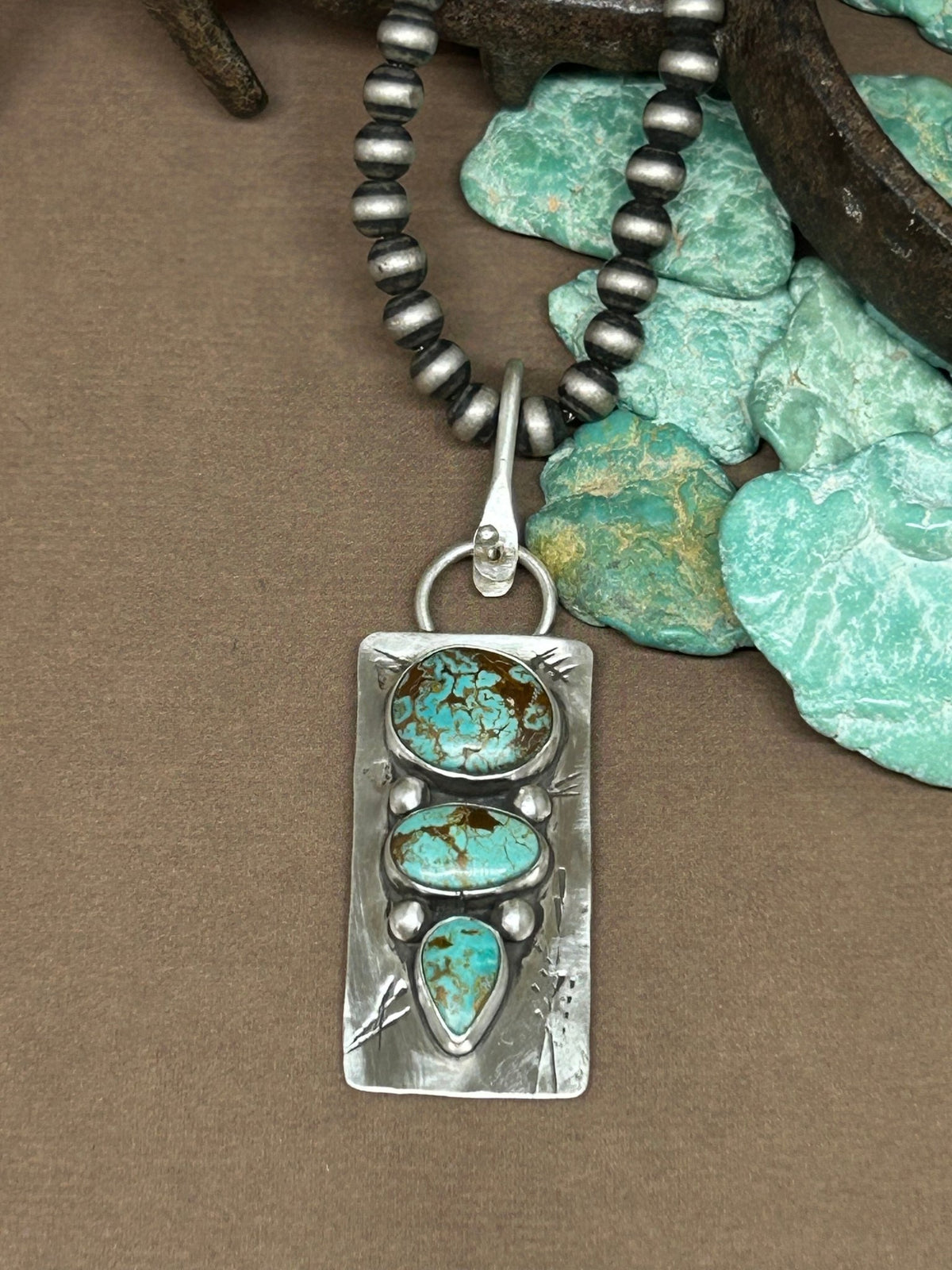 Tuff Gurlz Pendant 5 Royston Turquouse Sterling Silver - Taylor Made Silver