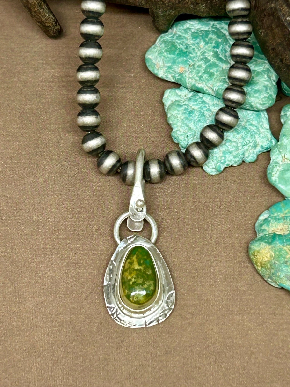 Tuff Gurlz Pendant 8 Sterling Silver Royston Turquoise - Taylor Made Silver