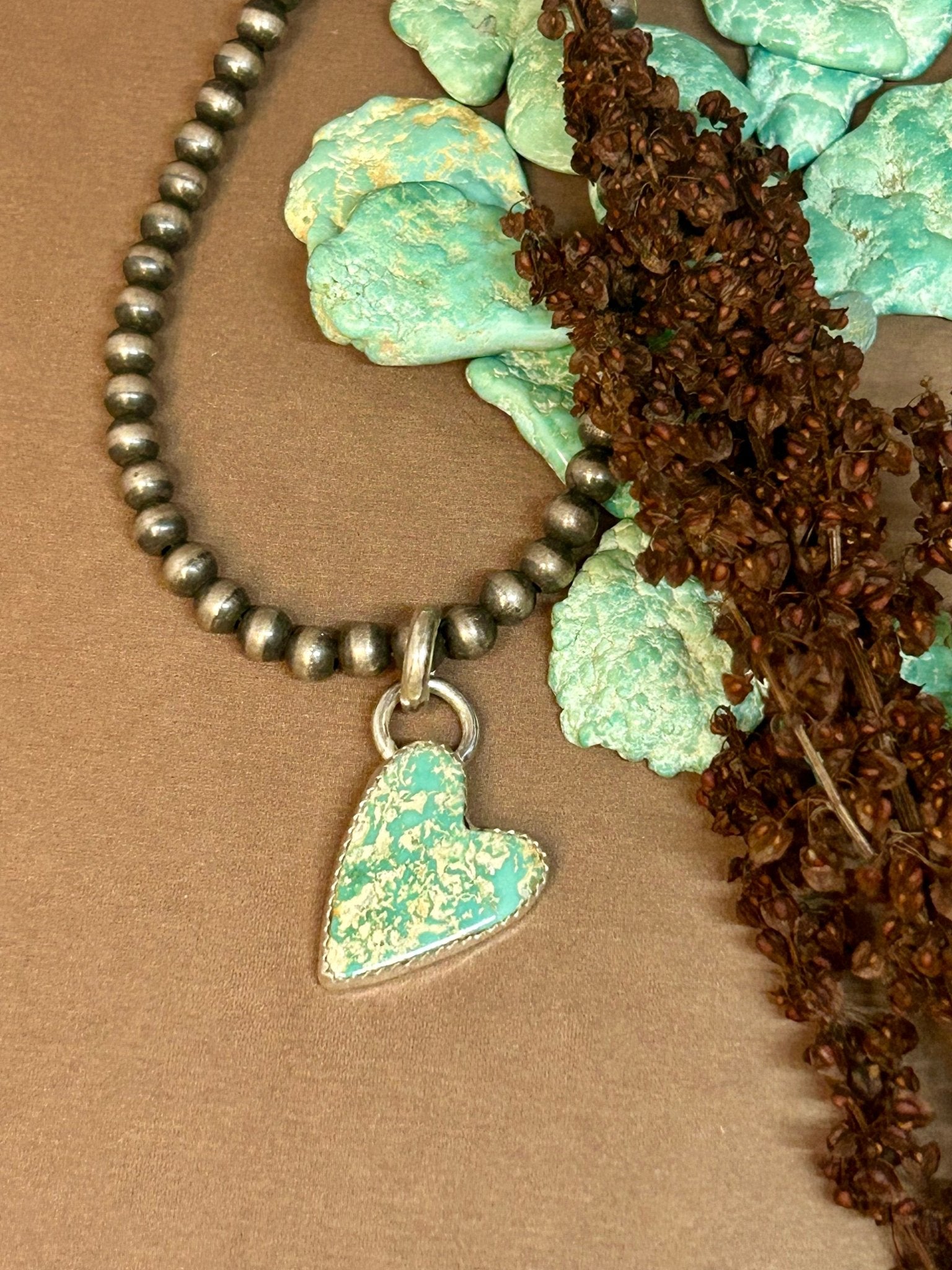 Turquoise Heart Pendant - Taylor Made Silver