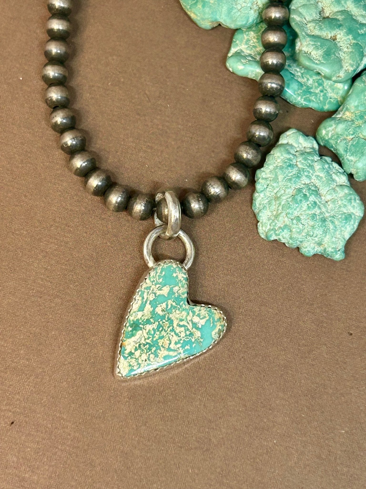 Turquoise Heart Pendant - Taylor Made Silver