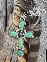 Load image into Gallery viewer, Cross Necklace Turquoise And Sterling Silver - Taylor Made Silver
