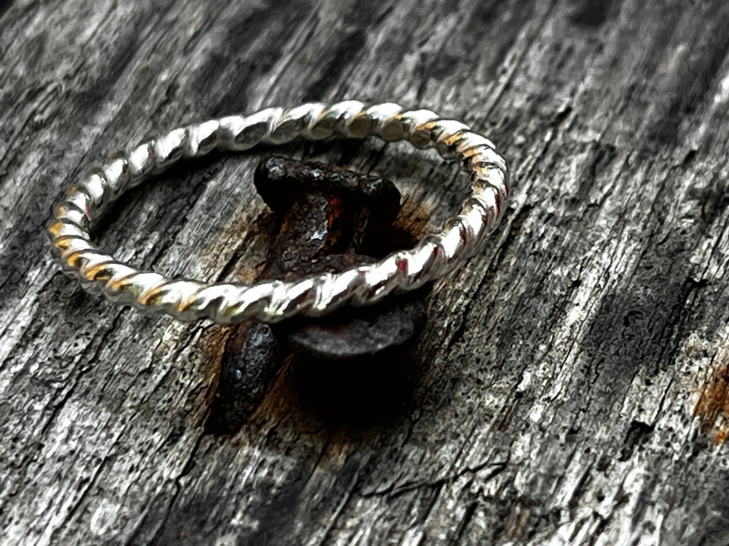 Sterling Silver Twist Pattern Stacking Ring - Taylor Made Silver