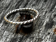 Load image into Gallery viewer, Sterling Silver Twist Pattern Stacking Ring - Taylor Made Silver
