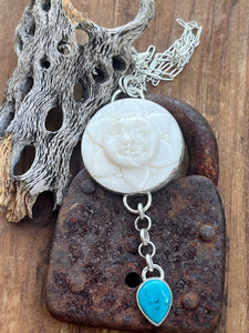 Sun and Moon Turquoise Necklace - Taylor Made Silver